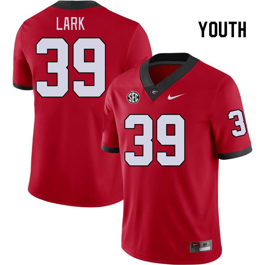 Youth #39 Collin Lark Georgia Bulldogs College Football Jerseys Stitched Sale-Red